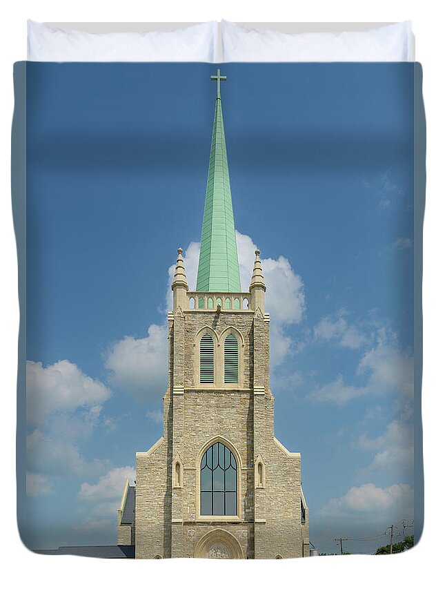 Catholic Duvet Cover featuring the photograph Catholic Church by Grant Twiss