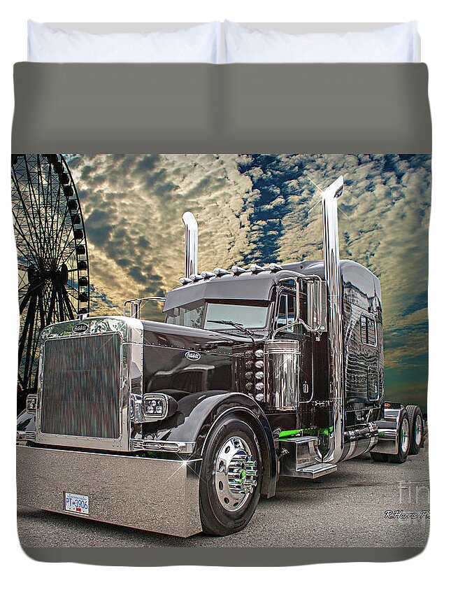 Big Rigs Duvet Cover featuring the photograph Catr1553-21 by Randy Harris