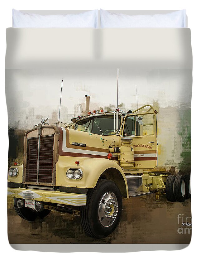 Big Rigs Duvet Cover featuring the photograph Catr9278-19 by Randy Harris