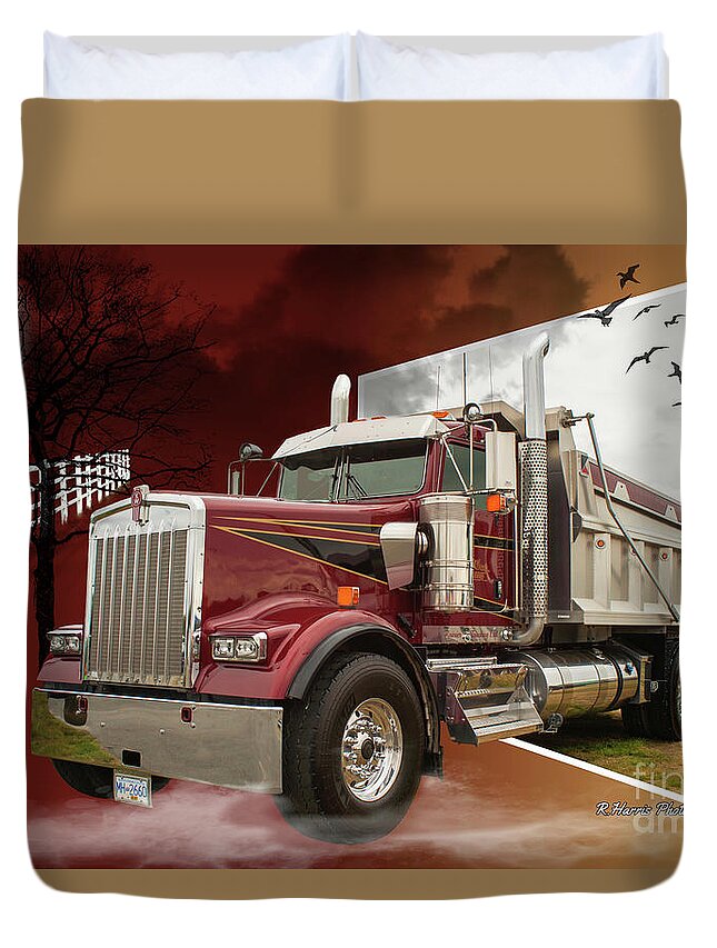 Big Rigs Duvet Cover featuring the photograph Catr9449a-19 by Randy Harris