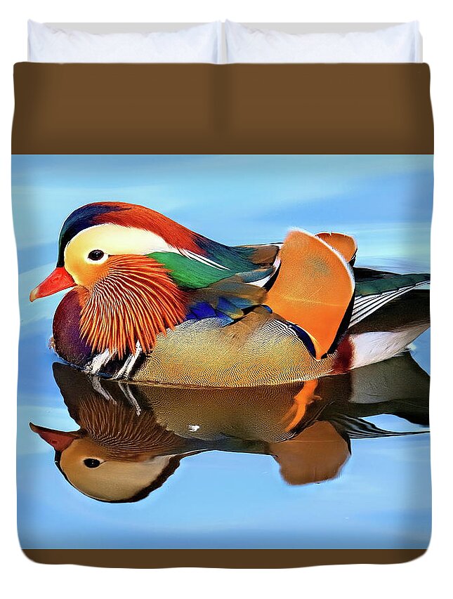 Central Park Mandarin Most Beautiful Duck Duvet Cover For Sale