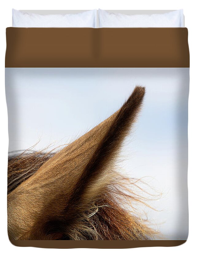 Horse Duvet Cover featuring the photograph Cerys - Horse Art by Lisa Saint