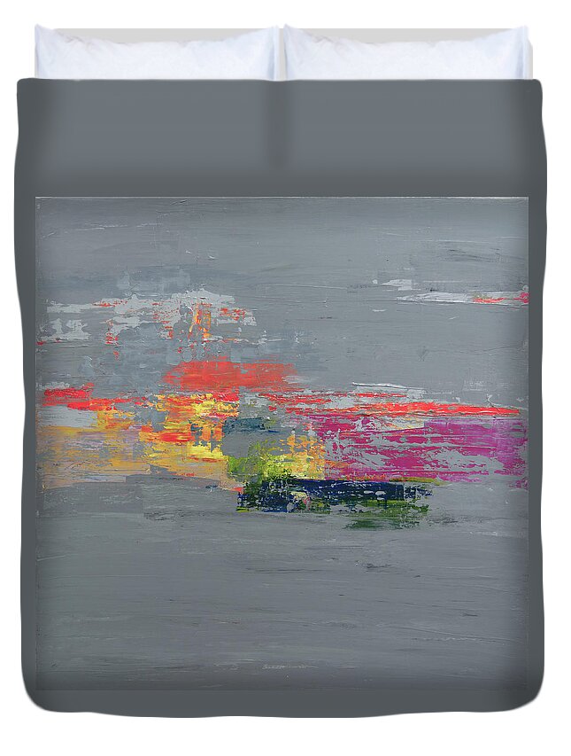 Contemporary Duvet Cover featuring the painting Changing Times by Linda Bailey