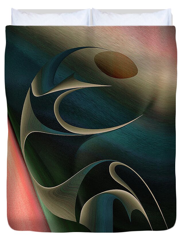 Chapter Duvet Cover featuring the digital art Chapter on the theory of sport by Leo Symon