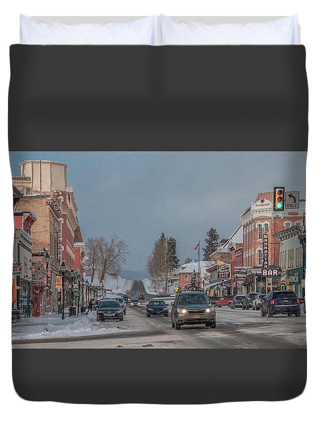 Colorado Duvet Cover featuring the photograph Charming Leadville, Colorado by Marcy Wielfaert