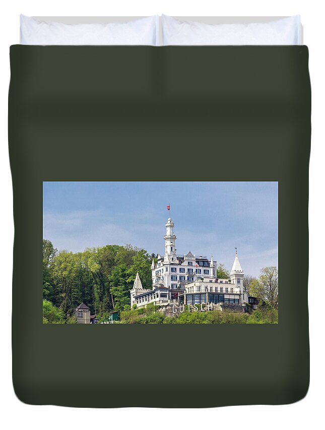 Chateau Gutsch Duvet Cover featuring the photograph Chateau Gutsch by Teresa Mucha
