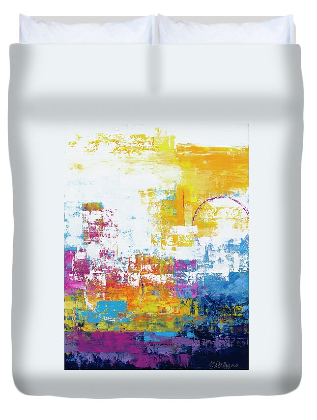 Cheers Duvet Cover featuring the painting Cheers to the Wish by Linda Bailey
