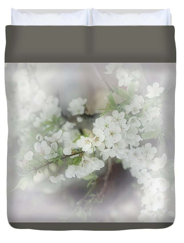 Flowers Duvet Cover featuring the photograph Spring Cherry Blossom 2 by Elaine Teague
