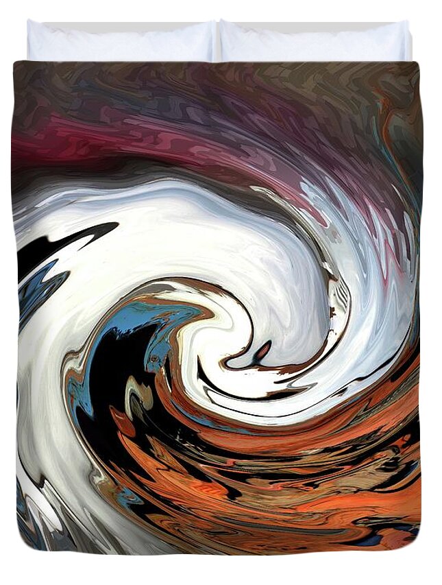 Abstract Duvet Cover featuring the photograph Chevy on the Rez by Wayne King
