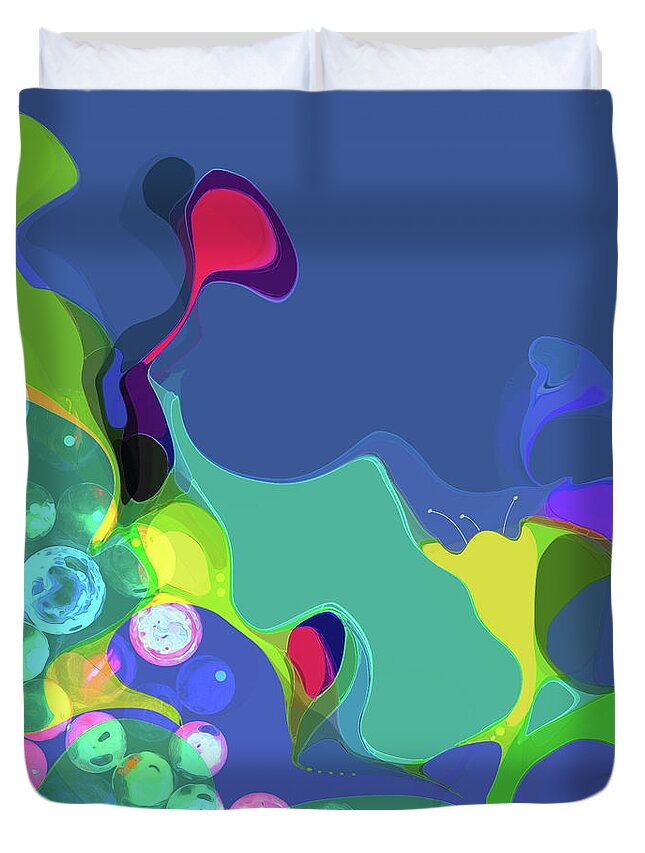 Whimsy Duvet Cover featuring the digital art Child's Play Too by Gina Harrison