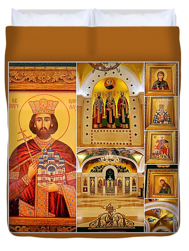 Church Of Saint Sava Duvet Cover featuring the digital art Church of Saint Sava by Don Wright