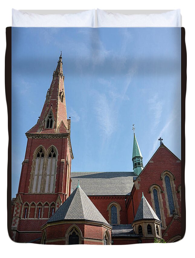 Boston Duvet Cover featuring the photograph Church of the Advent in Boston by Bob Phillips