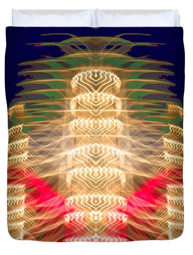 Abstract Duvet Cover featuring the digital art Citadel of Light by T Oliver