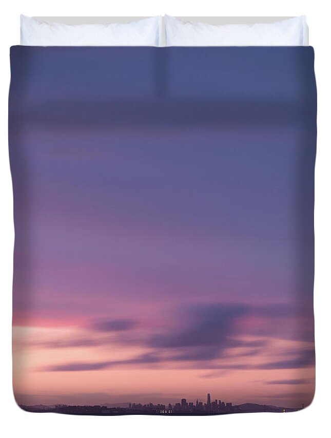 City Duvet Cover featuring the photograph City by the Bay by Alex Lapidus