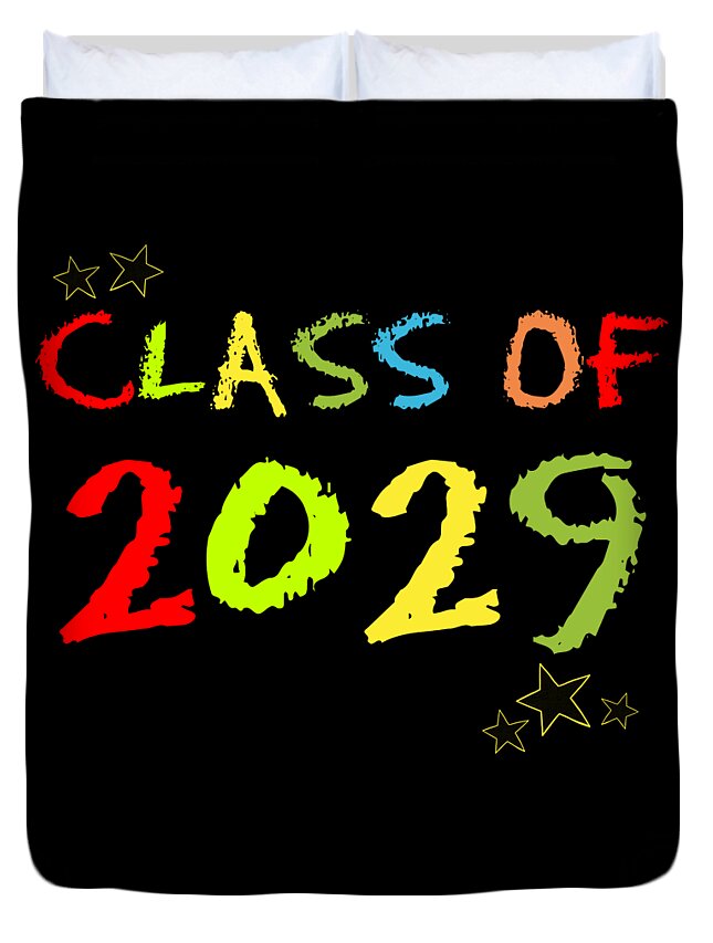 Funny Duvet Cover featuring the digital art Class Of 2029 by Flippin Sweet Gear