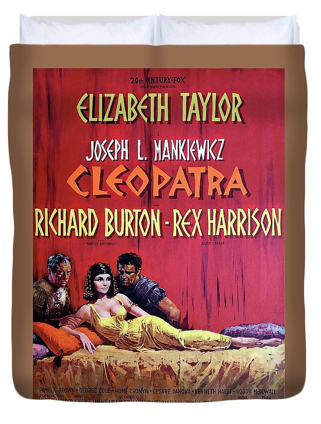 Terpning Duvet Cover featuring the mixed media ''Cleopatra'', 2 1963 - art by Howard Terpning by Movie World Posters