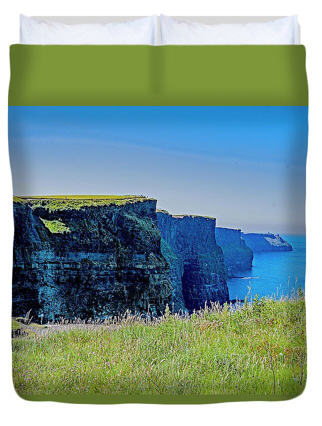 Ireland Duvet Cover featuring the photograph Cliff of Moher No. 2 by Edward Shmunes