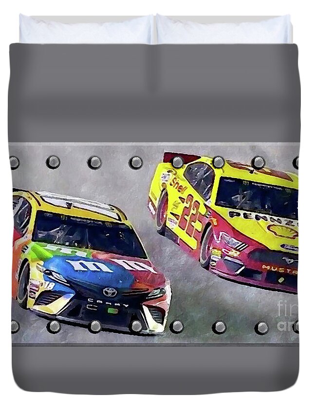 Stock Car Duvet Cover featuring the photograph Close by Billy Knight
