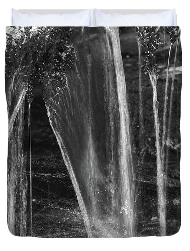 Falls Branch Falls Duvet Cover featuring the photograph Close Up Waterfall by Phil Perkins