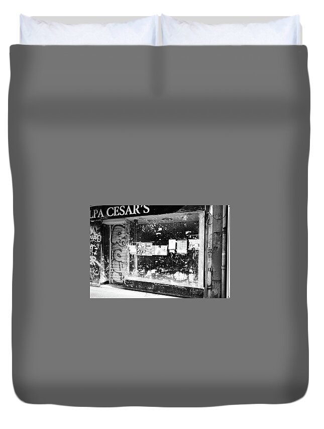 Covid Duvet Cover featuring the photograph Closed vitrine by Barthelemy de Mazenod