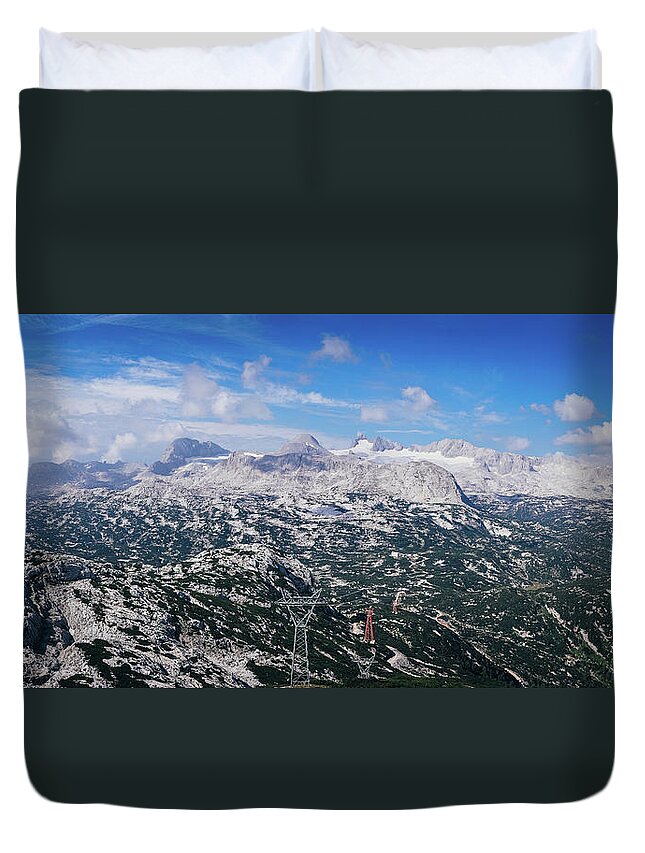 View Duvet Cover featuring the photograph Hoher Dachstein by Vaclav Sonnek