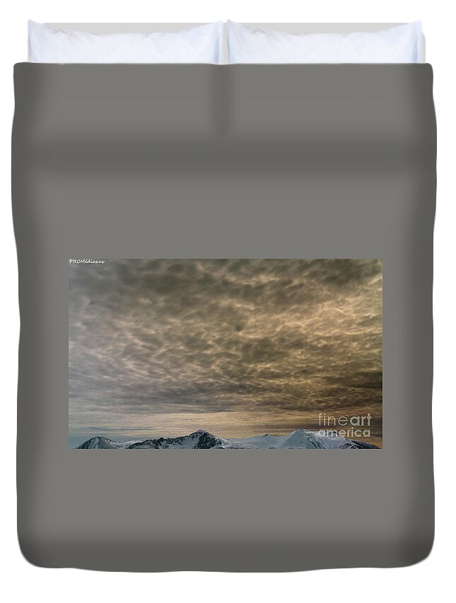 Freel Peak Duvet Cover featuring the photograph cloud blanket over Freel Peak, Eldorado And Humboldt- Toiyabe National Forest, U. S. A. by PROMedias US