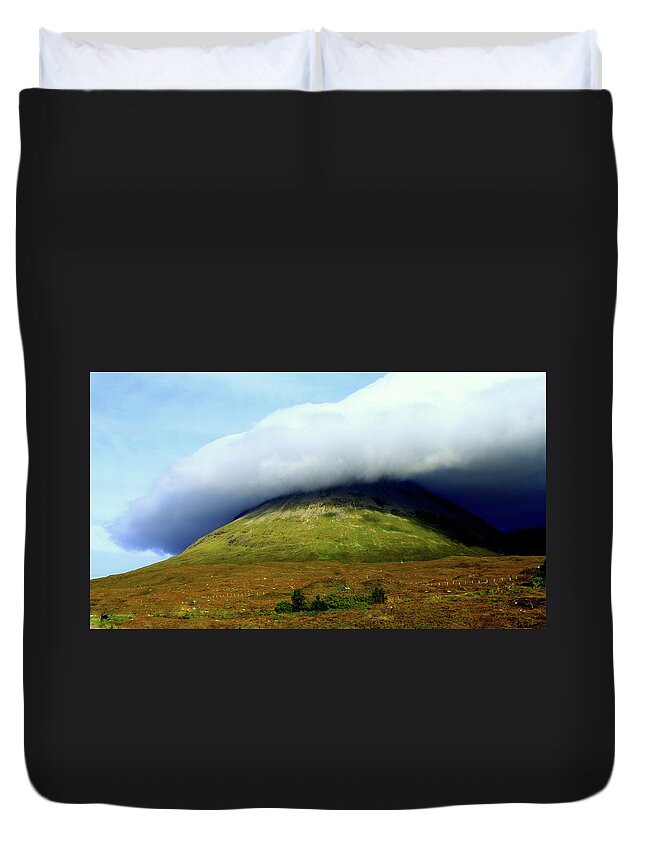 Cloud Cap - Skye Duvet Cover featuring the photograph Cloud Cap - Skye, Scotland by Gene Taylor