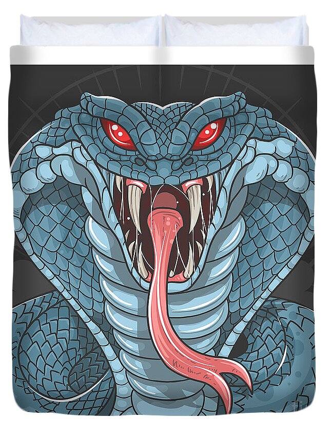 Cobra Snake Venom Poison Scary Halloween Wild Beast Animal Mouth Face  Slither Duvet Cover by Noirty Designs - Fine Art America