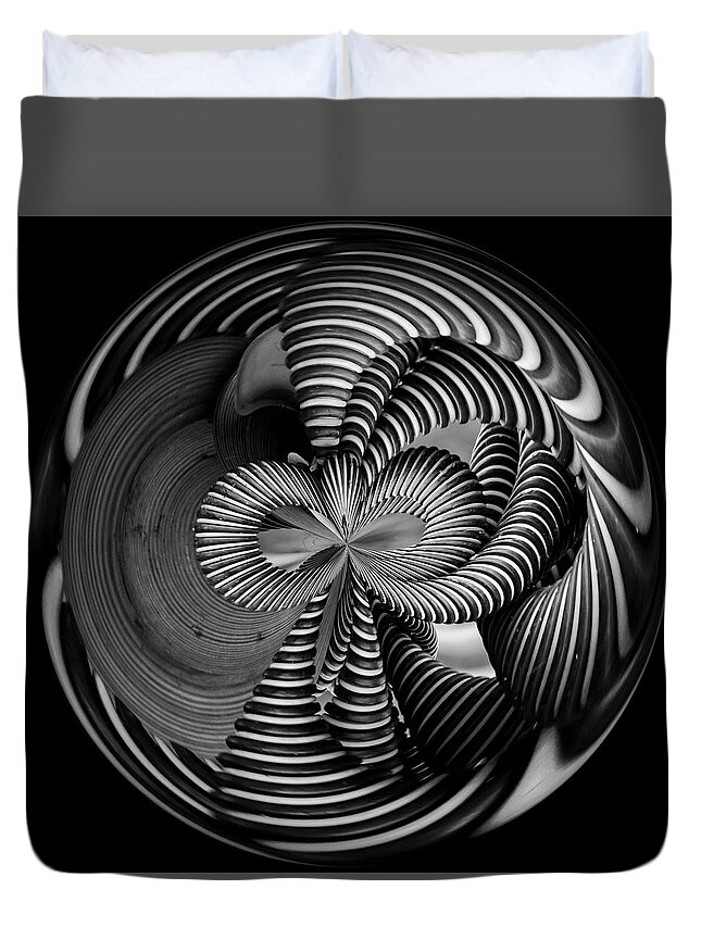 Orb Duvet Cover featuring the photograph Coils by Cathy Kovarik