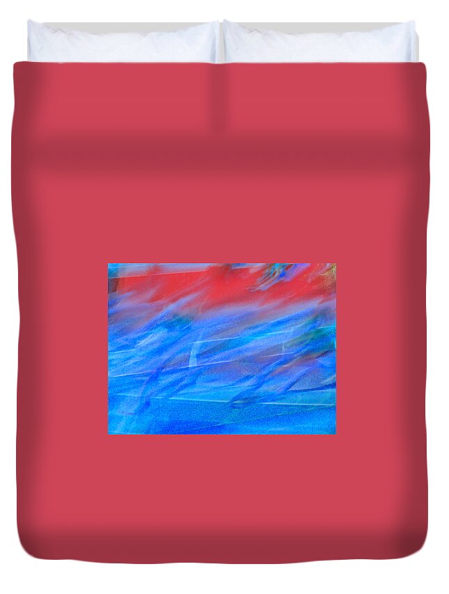 Track Duvet Cover featuring the digital art Color of Motion by Russel Considine