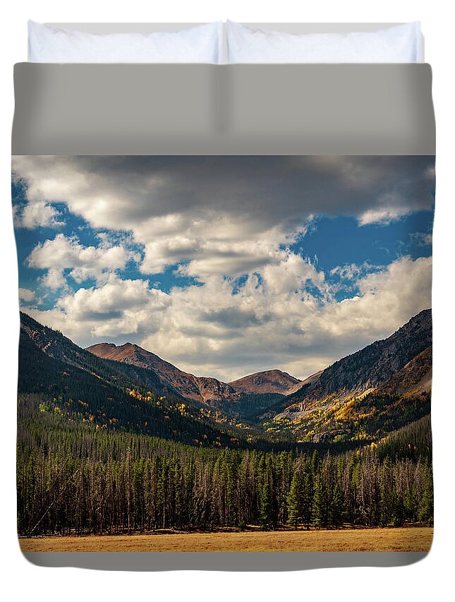 Nature Duvet Cover featuring the photograph Colorado mountain by Nathan Wasylewski