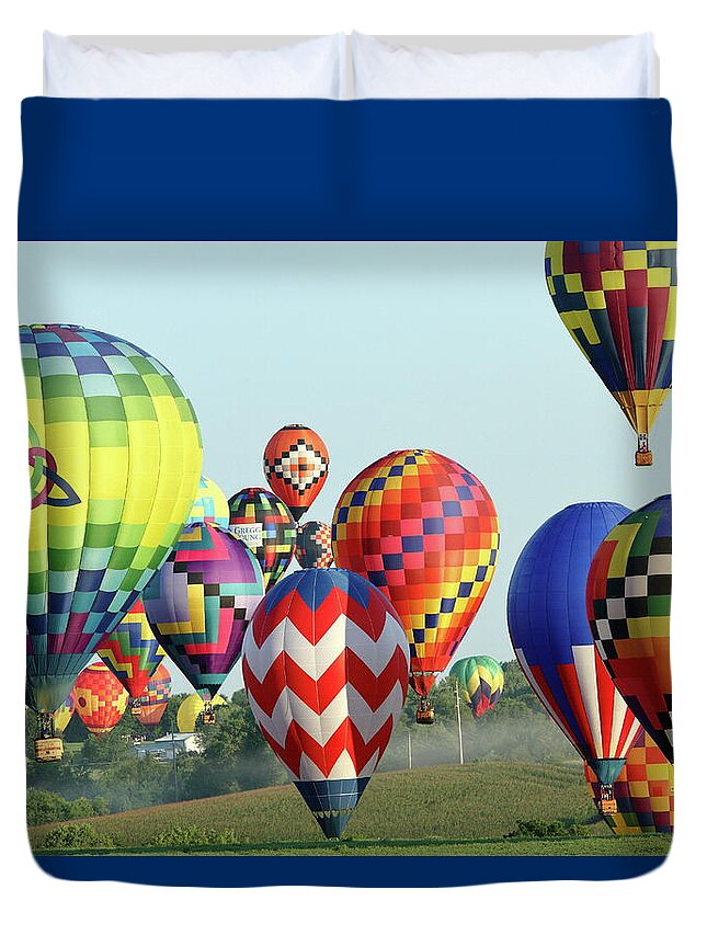 Balloon Duvet Cover featuring the photograph Colorful Morning by Lens Art Photography By Larry Trager