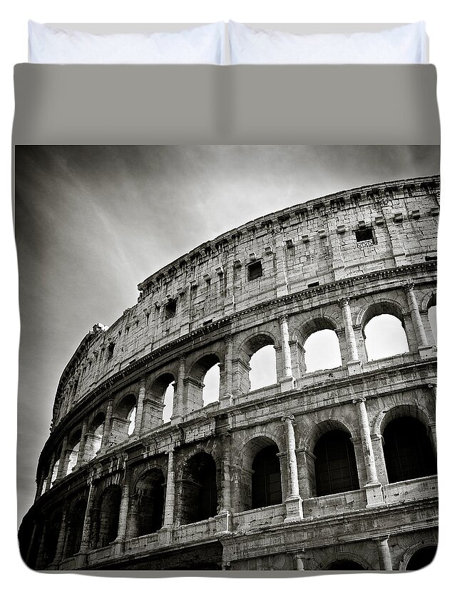 Colosseum Duvet Cover featuring the photograph Colosseum by Dave Bowman
