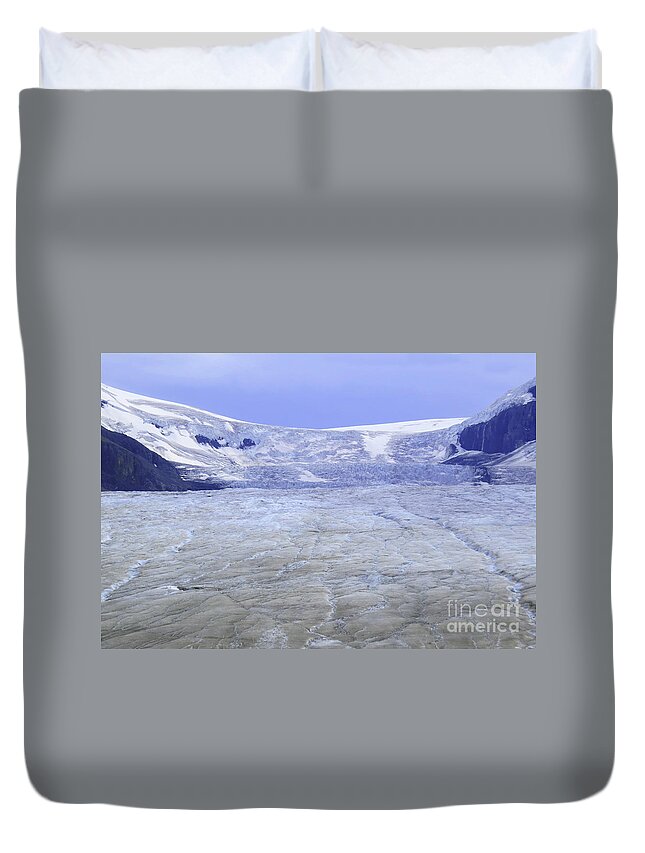 Columbian Icefield Duvet Cover featuring the photograph Columbia Icefield by Mary Mikawoz