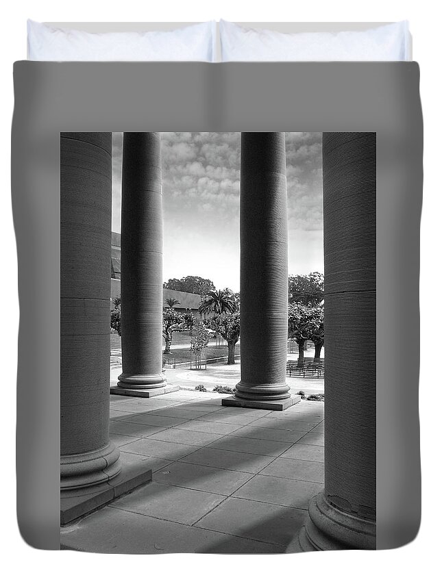 Columns Duvet Cover featuring the photograph Columns 6 by Mike McGlothlen