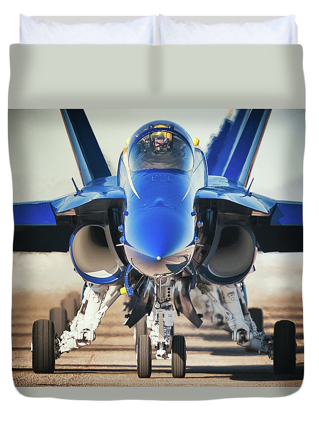 Airshow Duvet Cover featuring the photograph Conga Line by Jay Beckman
