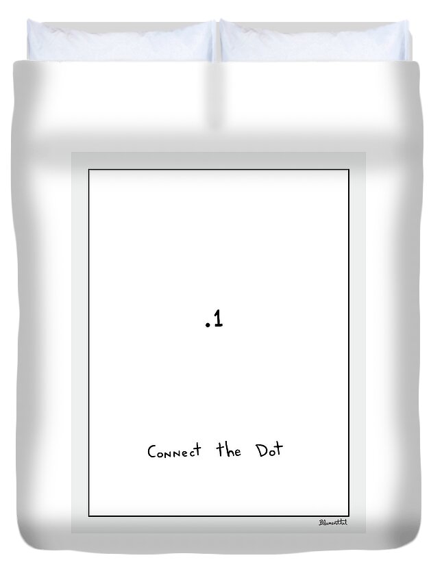 Game Duvet Cover featuring the painting Connect the Dot by Yom Tov Blumenthal