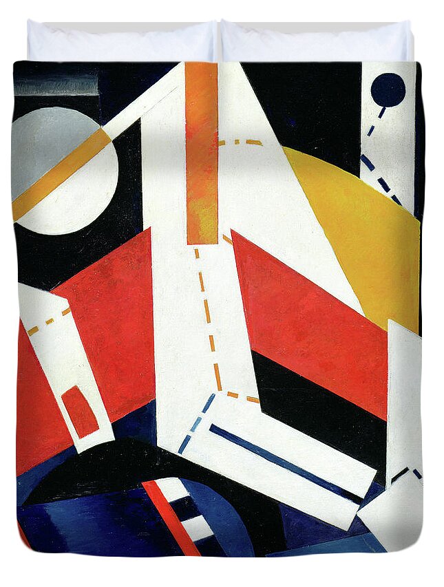Cubist Art Duvet Cover featuring the painting Construction, 1922-23 by Alexandra Alexandrovna Exter