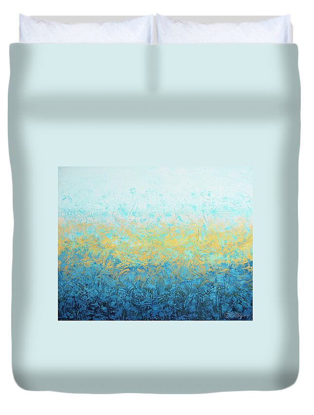 Cool Duvet Cover featuring the painting Cool, Cool Summer by Linda Bailey