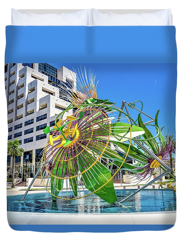 Miami Duvet Cover featuring the digital art Coral Gables The Bug by SnapHappy Photos