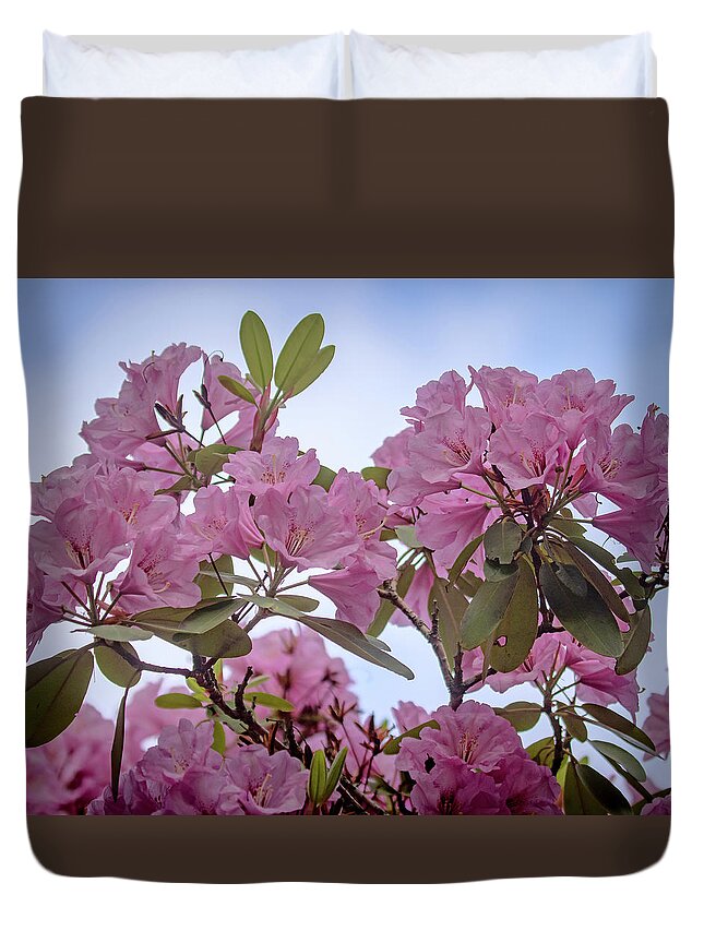 Rhododendron Duvet Cover featuring the photograph Cornell Botanic Gardens #6 by Mindy Musick King