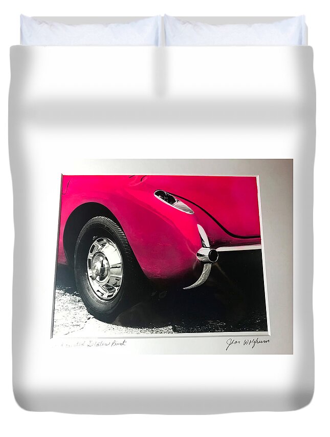 Cars Duvet Cover featuring the photograph Corvair by Jean Wolfrum