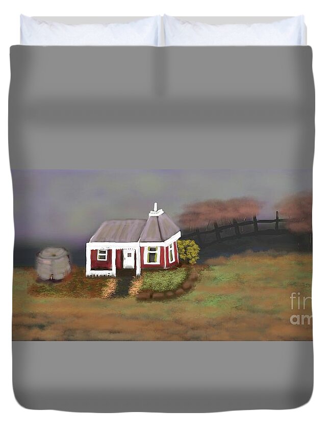 Cottage Duvet Cover featuring the digital art Cottage of your heart 2 by Julie Grimshaw