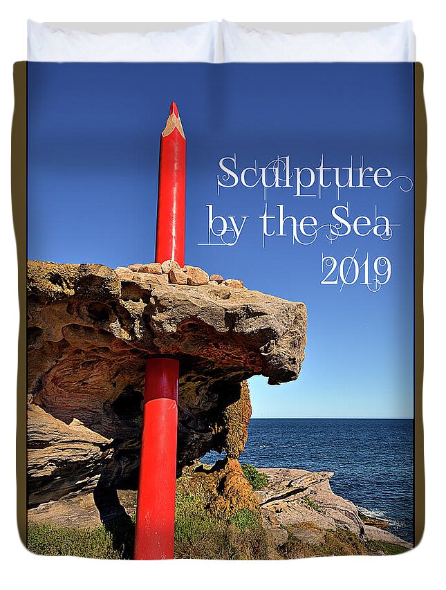 Sculpture By The Sea 2019 Duvet Cover featuring the photograph Cover More Than It Seems by G Zamroni by Andrei SKY