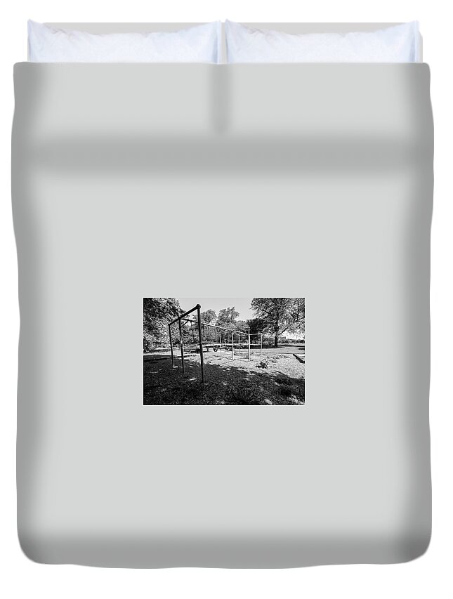 Garden Duvet Cover featuring the photograph COVID-19 Lost Park by Britten Adams