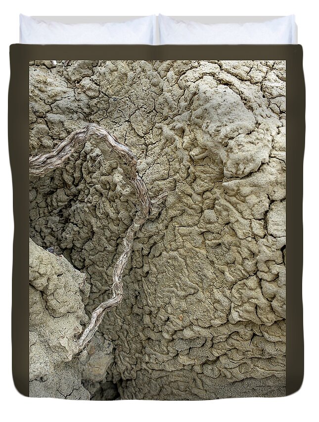 Abstract Duvet Cover featuring the photograph Cracked Earth Texture by Phil And Karen Rispin