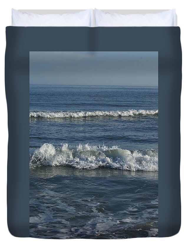  Duvet Cover featuring the photograph Crashing by Heather E Harman
