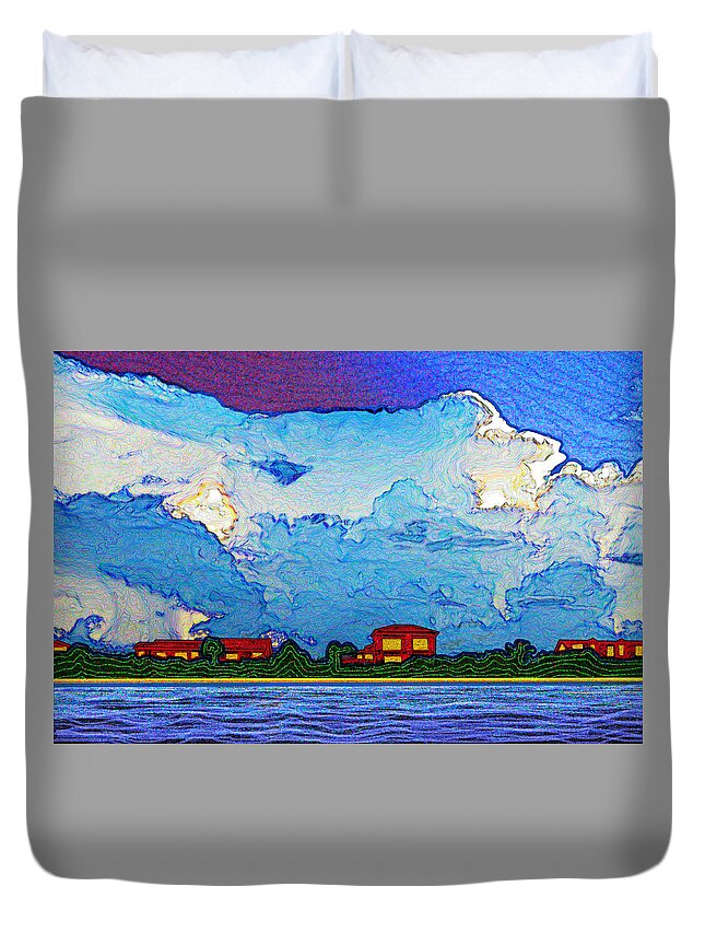 Florida Duvet Cover featuring the digital art Crescent Breach by Rod Whyte