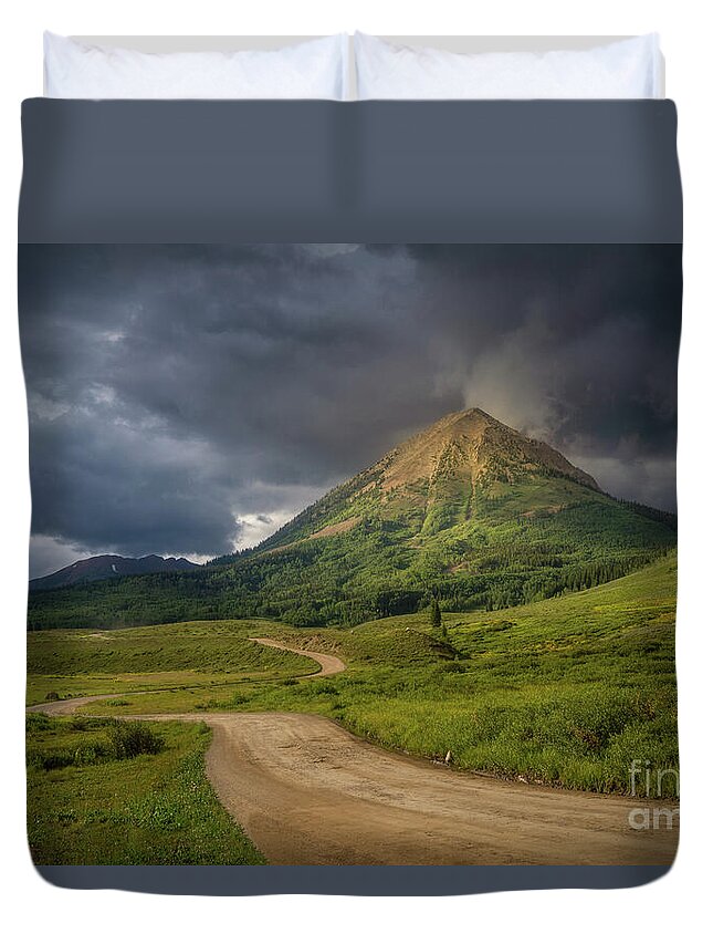 Crested Butte Backroads Duvet Cover featuring the photograph Crested Butte Backroads by Priscilla Burgers