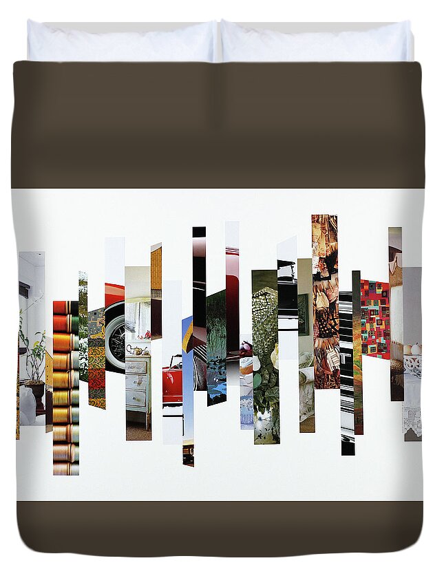 Collage Duvet Cover featuring the photograph Crosscut#118 by Robert Glover